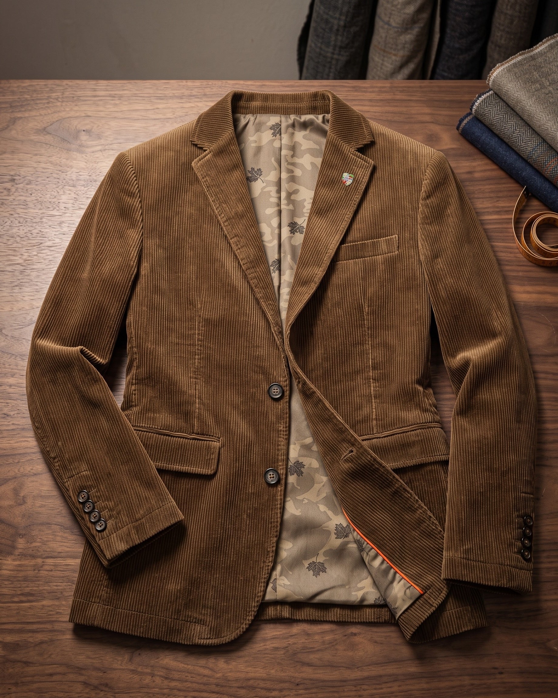Men's Wide-Wale Corduroy Blazer - front view | Hensley London
