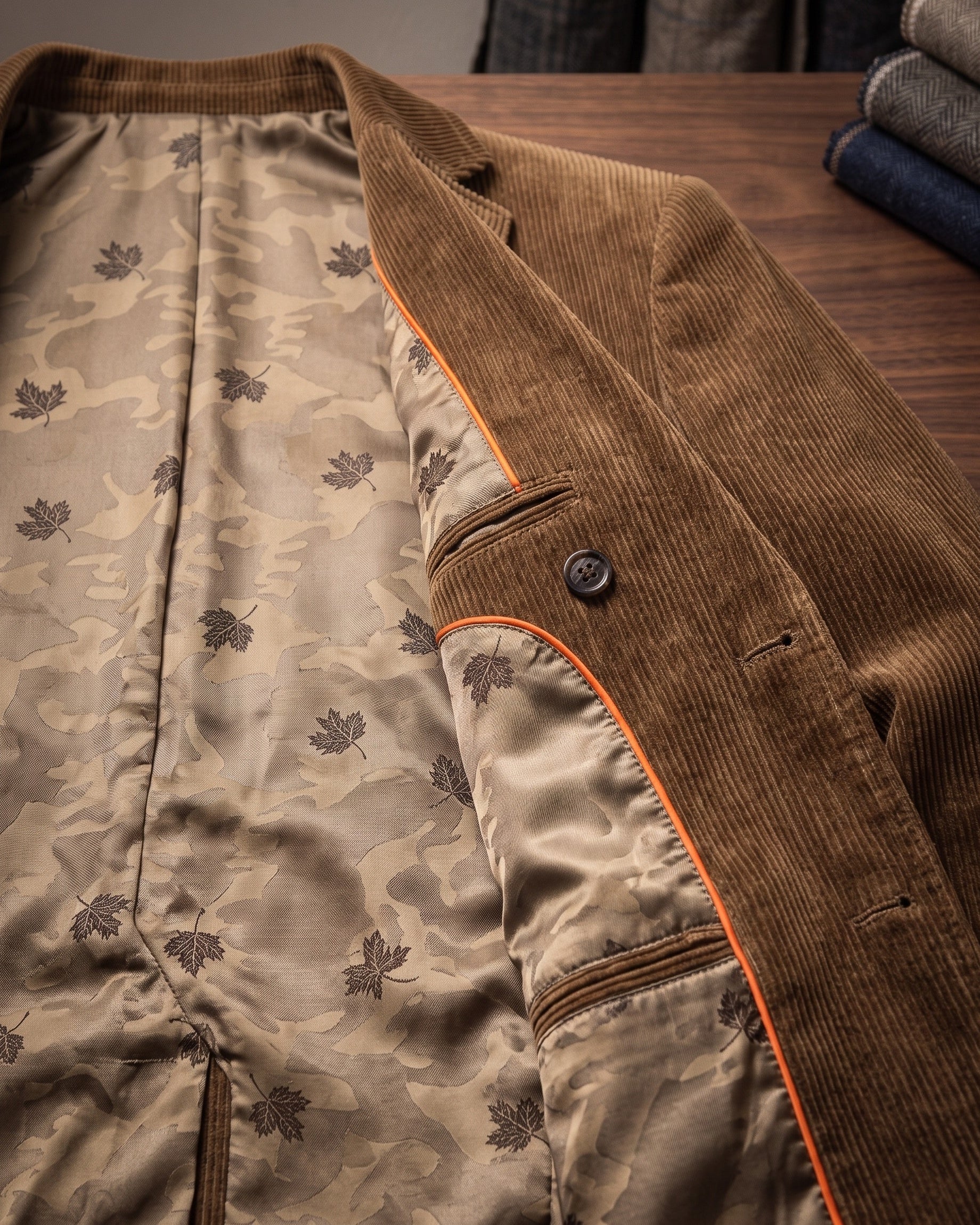 Men's Wide-Wale Corduroy Blazer - detail view | Hensley London