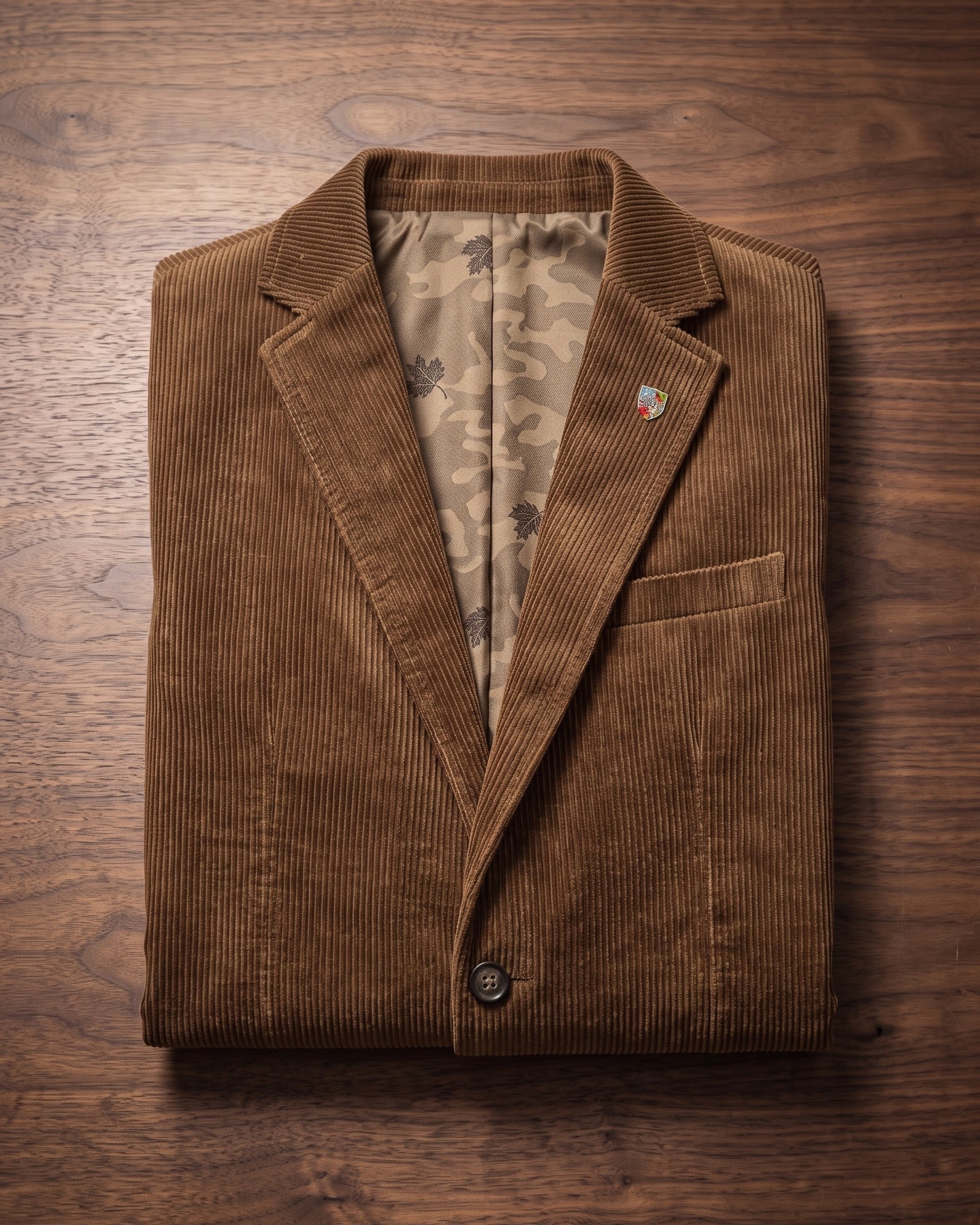 Men's Wide-Wale Corduroy Blazer - fabric detail | Hensley London
