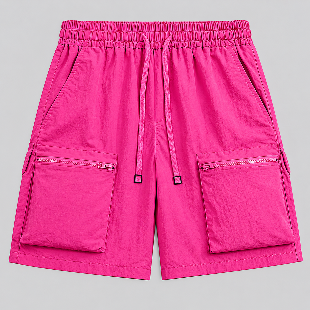 Men's Quick-Dry Cargo Shorts in Army Green – front view | Hensley London