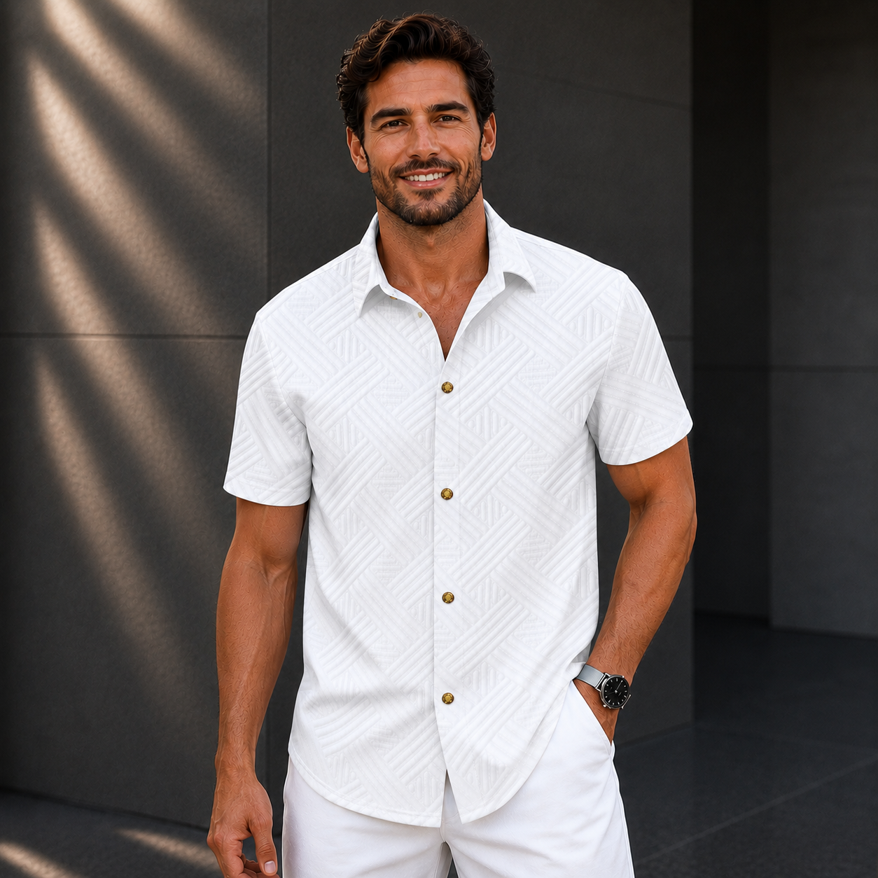Riviera Textured Button-Up 5