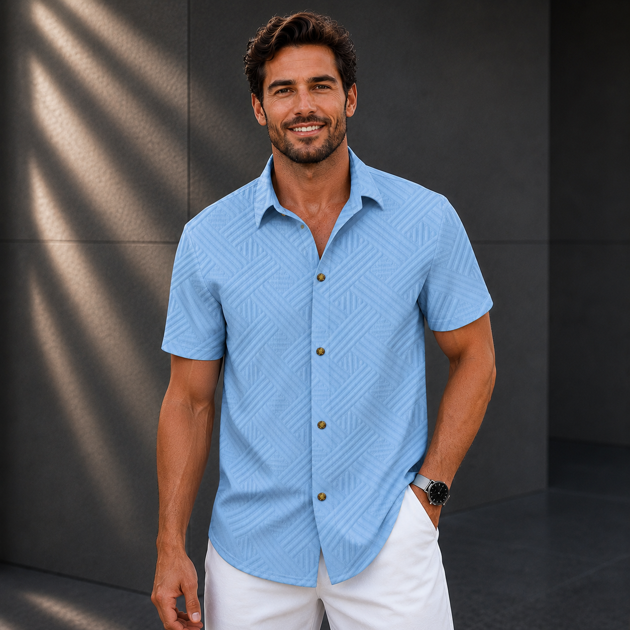 Riviera Textured Button-Up 6