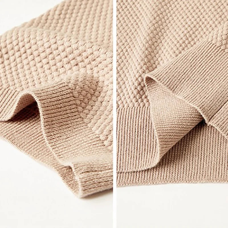 Men's Knit Polo Shirt in Green - detail view | Hensley London