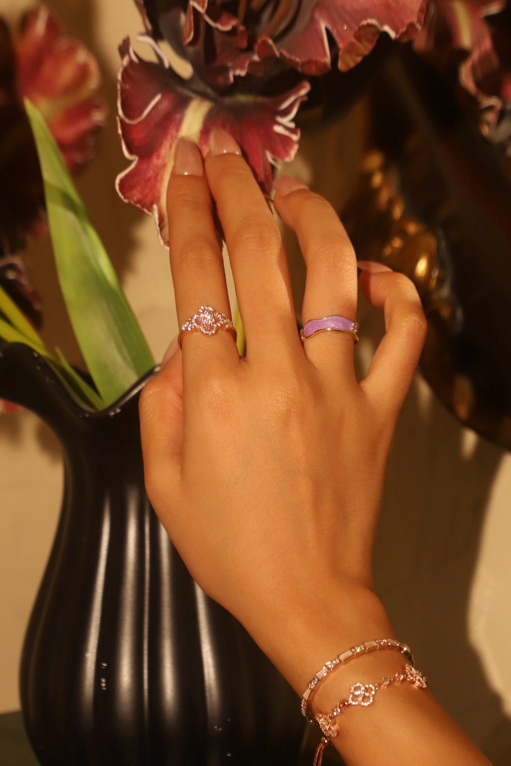 Women's Bracelet Rose Gold Opal Zirconia - 7