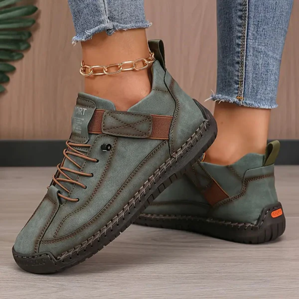 Women's Lightweight Orthopedic Walking Shoes - worn view | Hensley London