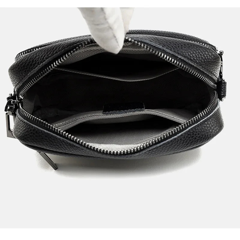 Women's Crossbody Bag Black Large PU Material-6