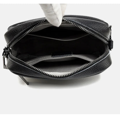 Women's Crossbody Bag Black Large PU Material-6