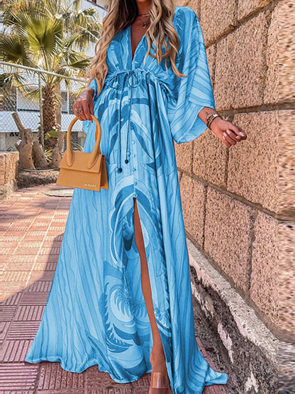Variant image for Women's Maxi Dress Blue Size M Lightweight Fabric-8