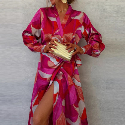 Women's Maxi Dress Floral Print Lightweight Polyester-3