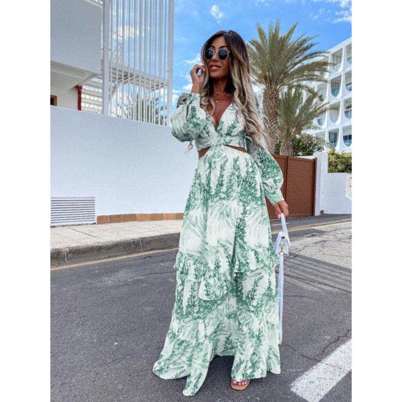 Variant image for Women's Maxi Dress Floral Size M Lightweight-13