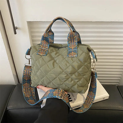 Variant image for Women's Black Shoulder Bag Large Capacity Cotton-4