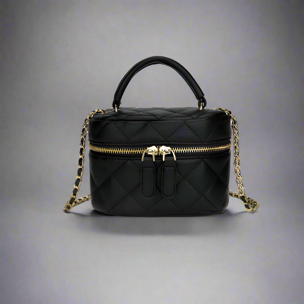 Variant image for Women's Crossbody Bag Black Mini PU Leather Quilted-2