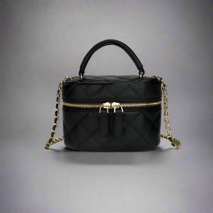 Variant image for Women's Crossbody Bag Black Mini PU Leather Quilted-2