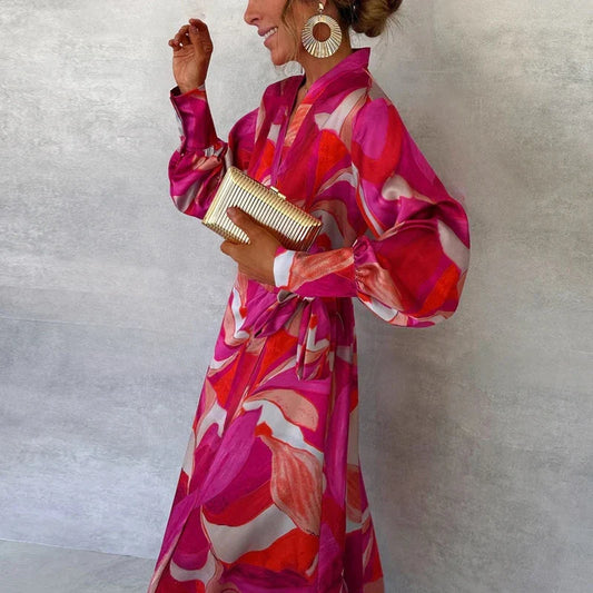 Women's Maxi Dress Floral Print Lightweight Polyester-2
