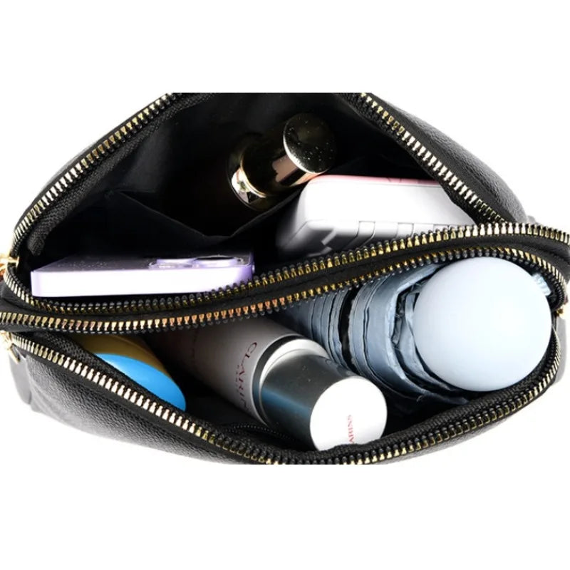 Women's Crossbody Bag Black One Size Genuine Leather-4