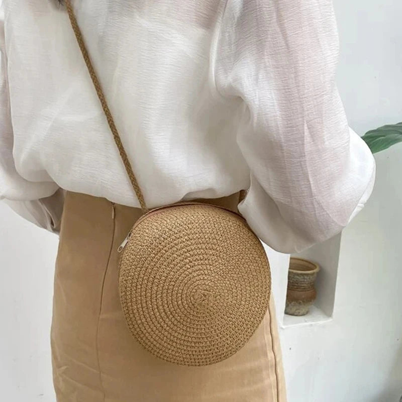 Women's Crossbody Bag Beige Mini Polyester-3