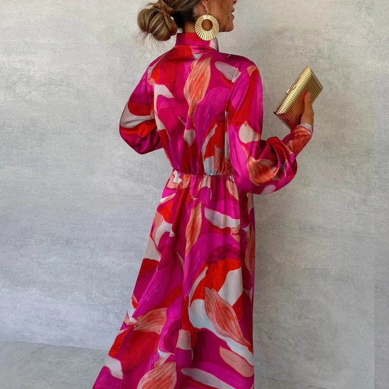 Women's Maxi Dress Floral Print Lightweight Polyester-5
