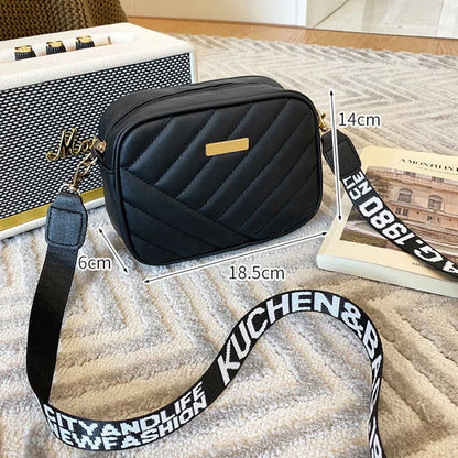 Women's Crossbody Bag Black 18.5x14x6cm PU Leather Vintage Handbag-5