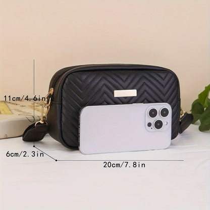 Women's Crossbody Bag Black Mini Size PU Leather-3