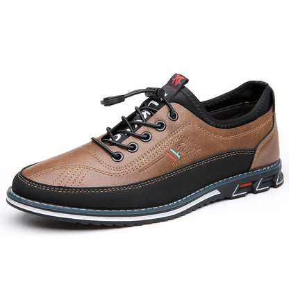 Men's Leather Low-Top Sneakers – Orthopedic Cushioned Sole