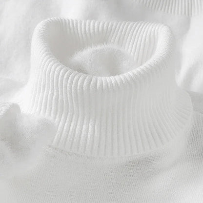 Men's Merino Wool Turtleneck Sweater – product view | Hensley London