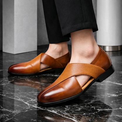 Men's Leather Loafers – Orthopedic Cushioned Footbed