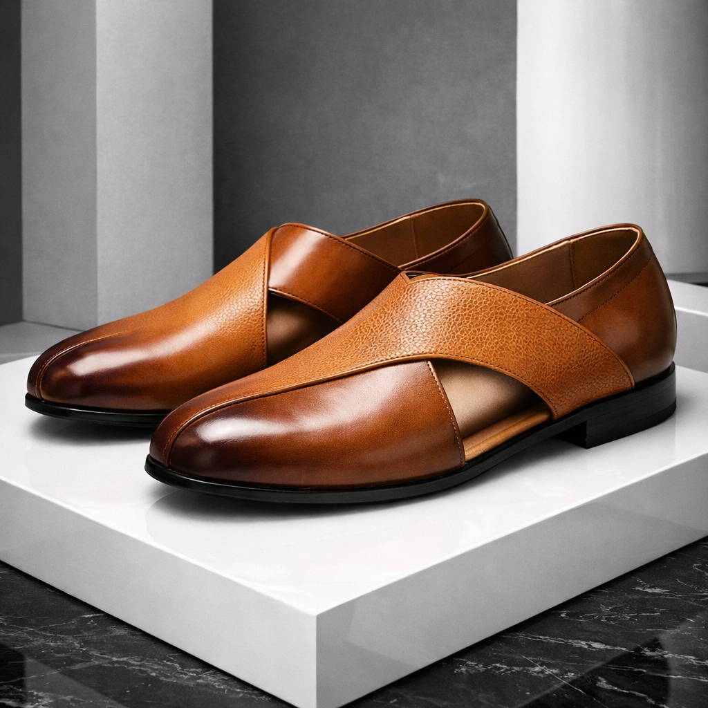 Men's Leather Loafers – Orthopedic Cushioned Footbed