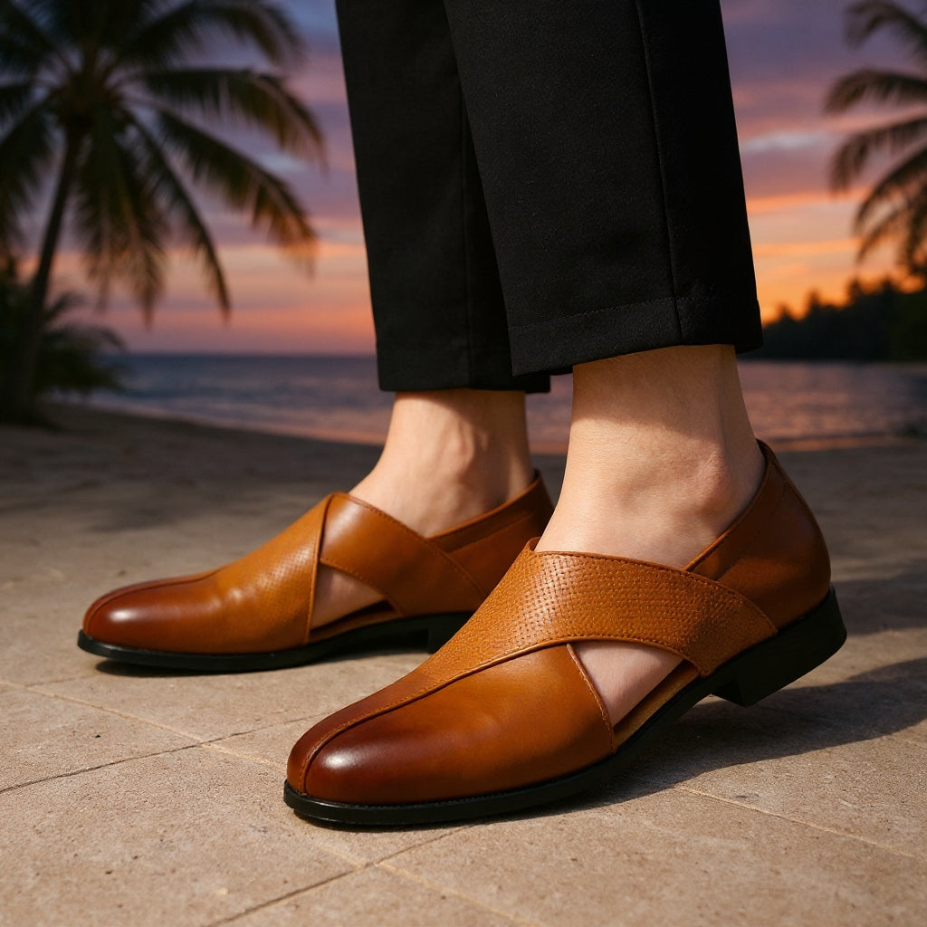 Men's Leather Loafers – Orthopedic Cushioned Footbed