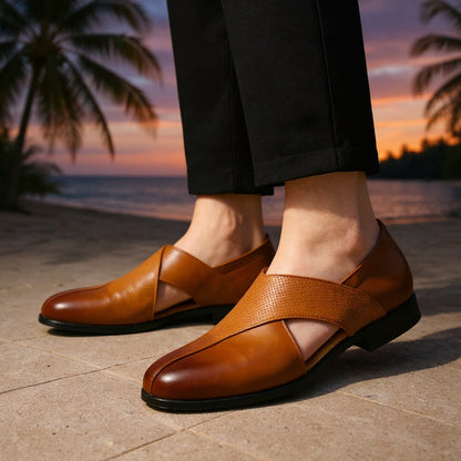 Men's Leather Loafers – Orthopedic Cushioned Footbed