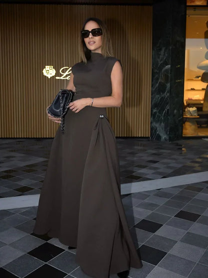 Women's Formal Gown Black Silk Blend-5
