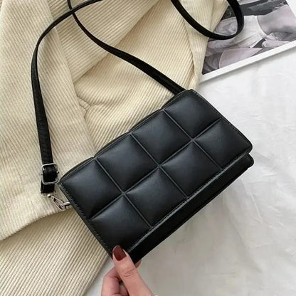 Women's Crossbody Bag Black Small PU Leather-2