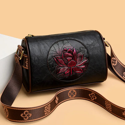 Women's Crossbody Bag Black Medium Leather-2
