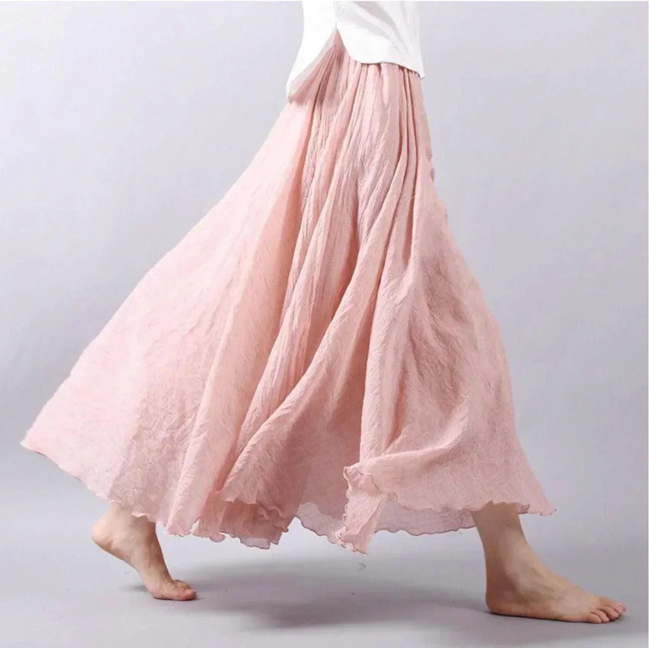 Variant image for Women's Maxi Skirt White Size M Cotton Blend-9