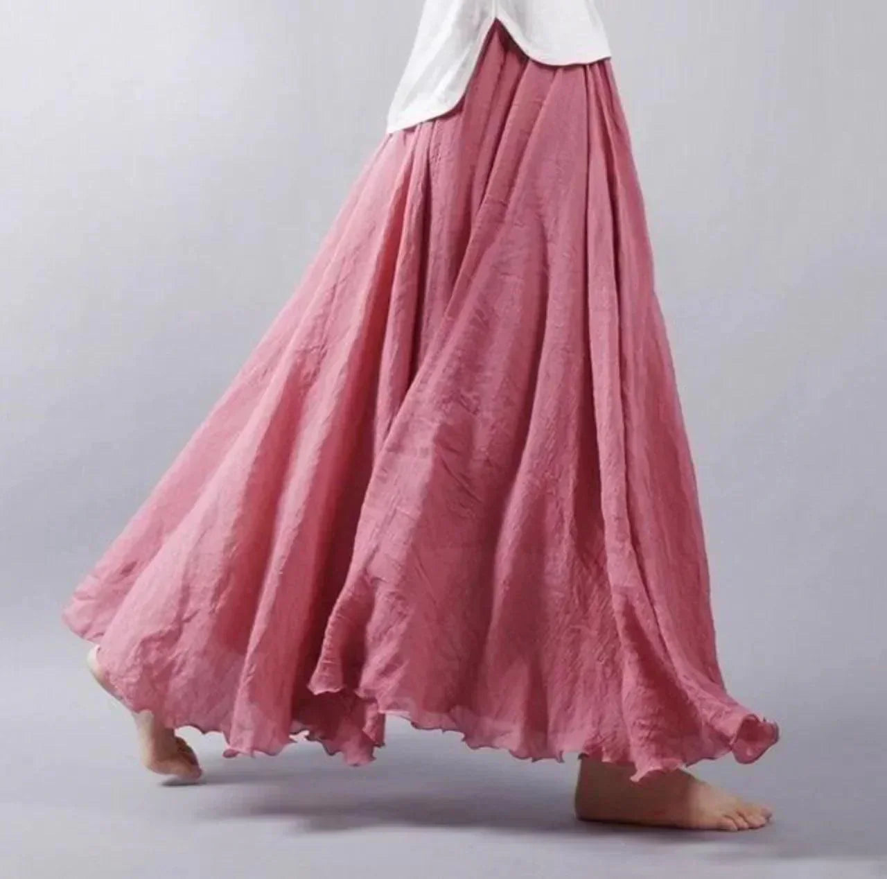 Variant image for Women's Maxi Skirt White Size M Cotton Blend-13
