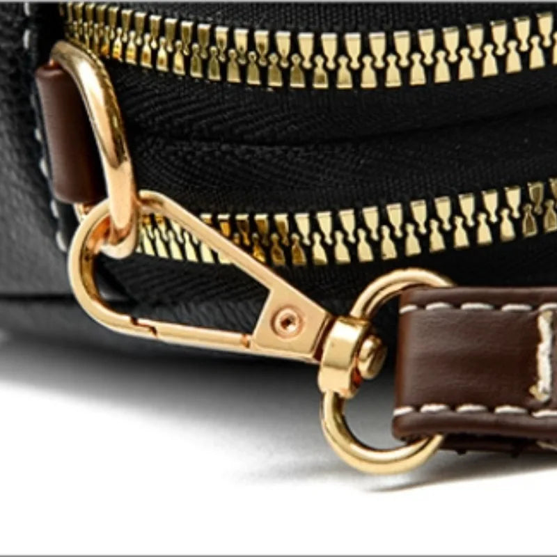 Women's Crossbody Bag Black One Size Genuine Leather-6