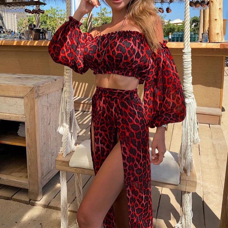 Sierra Women's Swim Cover Up Set | See-Through Long Sleeve & Crop Top - Image 11