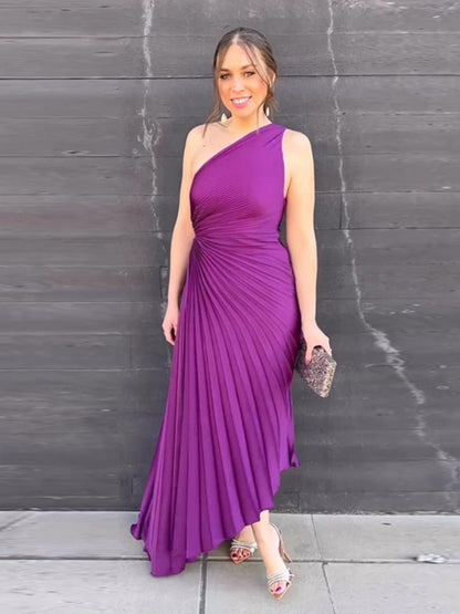 Variant image for Women's Evening Gown Black One-Shoulder Crepe-57
