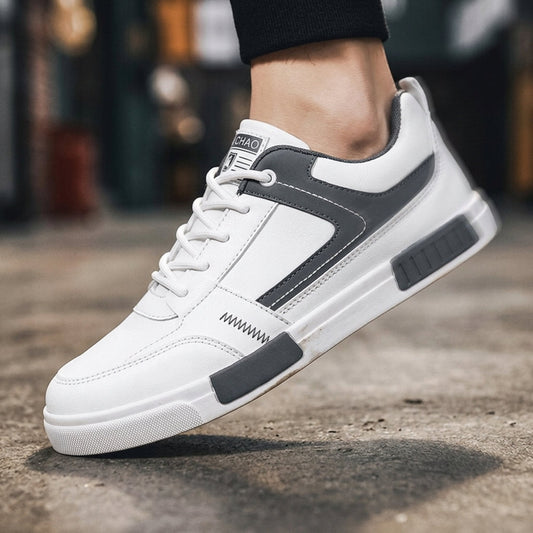 Men's Leather Low-Top Orthopedic Sneakers – front view | Hensley London