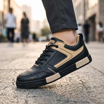 Men's Leather Low-Top Orthopedic Sneakers – side view | Hensley London