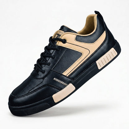 Men's Leather Low-Top Orthopedic Sneakers – lifestyle view | Hensley London