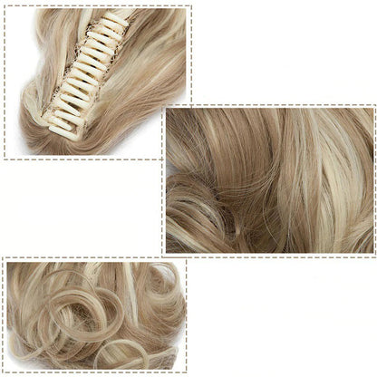 Short Wavy Ponytail Claw Clip-In Hair Extensions – 12 Inch, Natural Look, High-Temperature Fiber 2