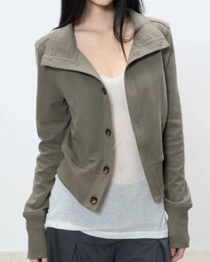 Sleek Women's Jacket | Regular Fit Turtleneck, Casual Style 1