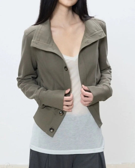 Sleek Women's Jacket | Regular Fit Turtleneck, Casual Style 2