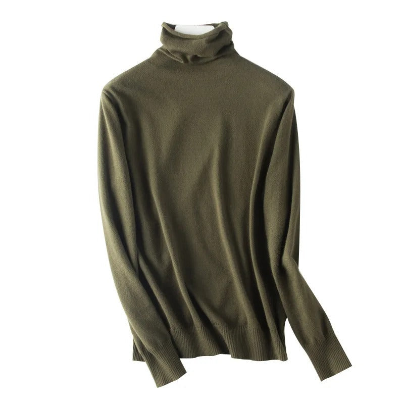 Slim Fit Basic Turtleneck Pullover Sweater 19