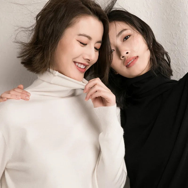 Slim Fit Basic Turtleneck Pullover Sweater 2