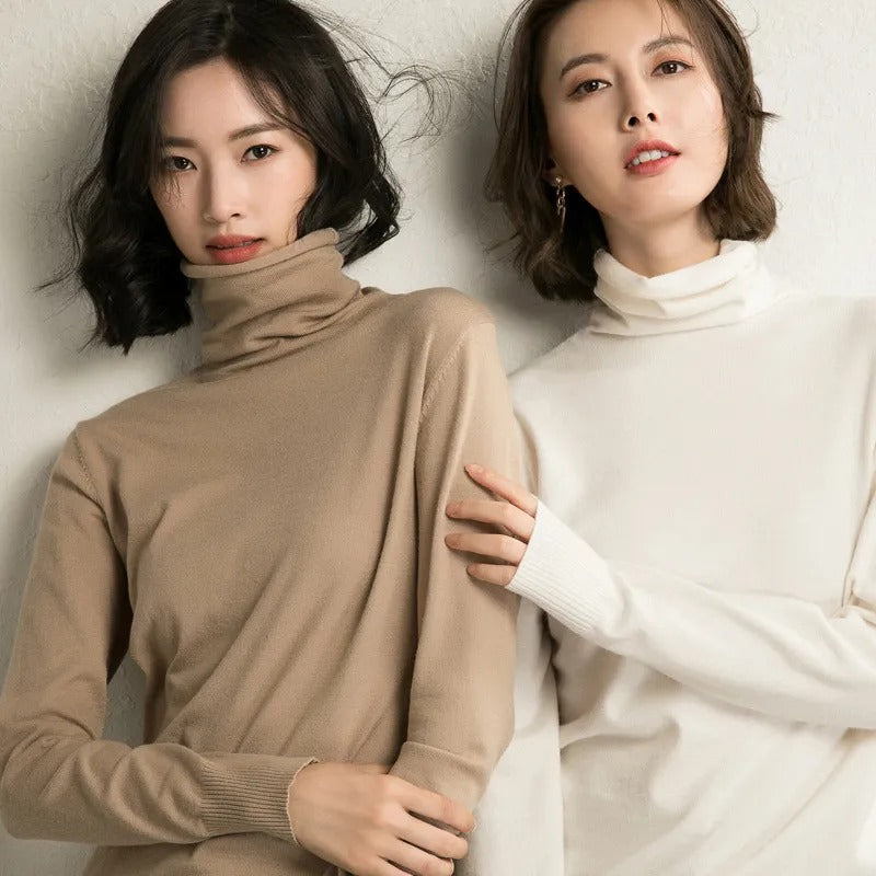 Slim Fit Basic Turtleneck Pullover Sweater 3