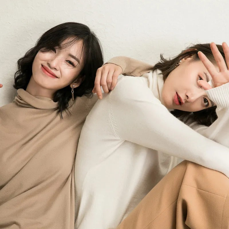 Slim Fit Basic Turtleneck Pullover Sweater 4