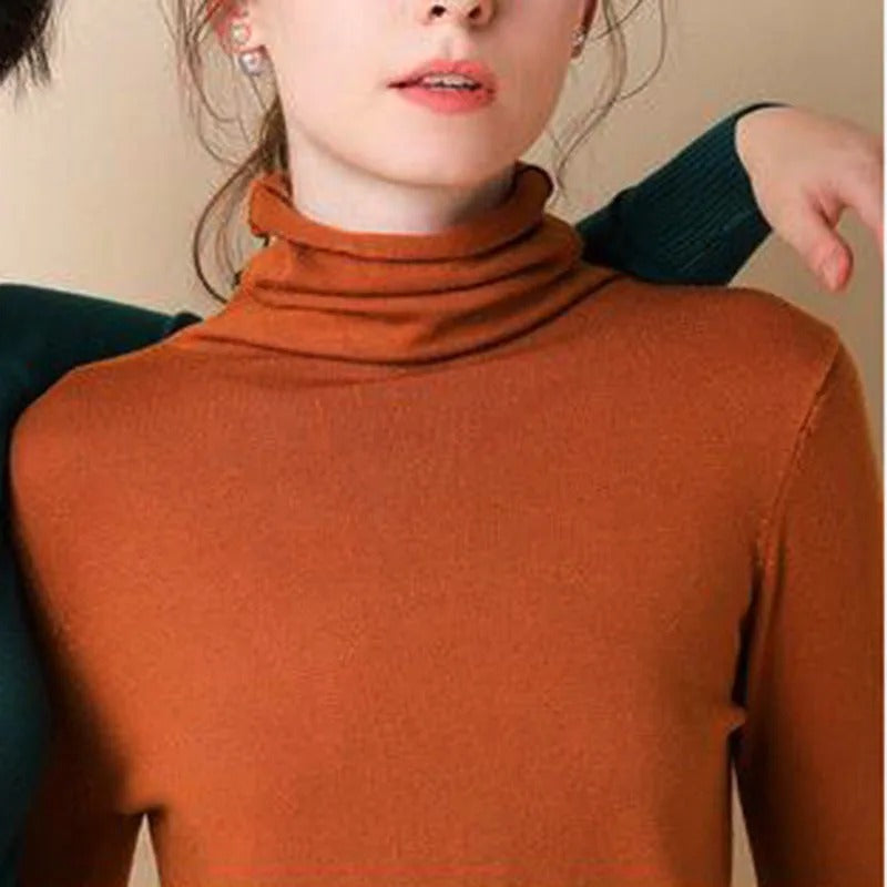 Slim Fit Basic Turtleneck Pullover Sweater 7