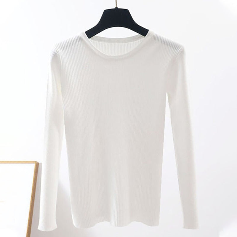 Slim Fit O-Neck Knitted Long Sleeve Pullover Sweaters 12
