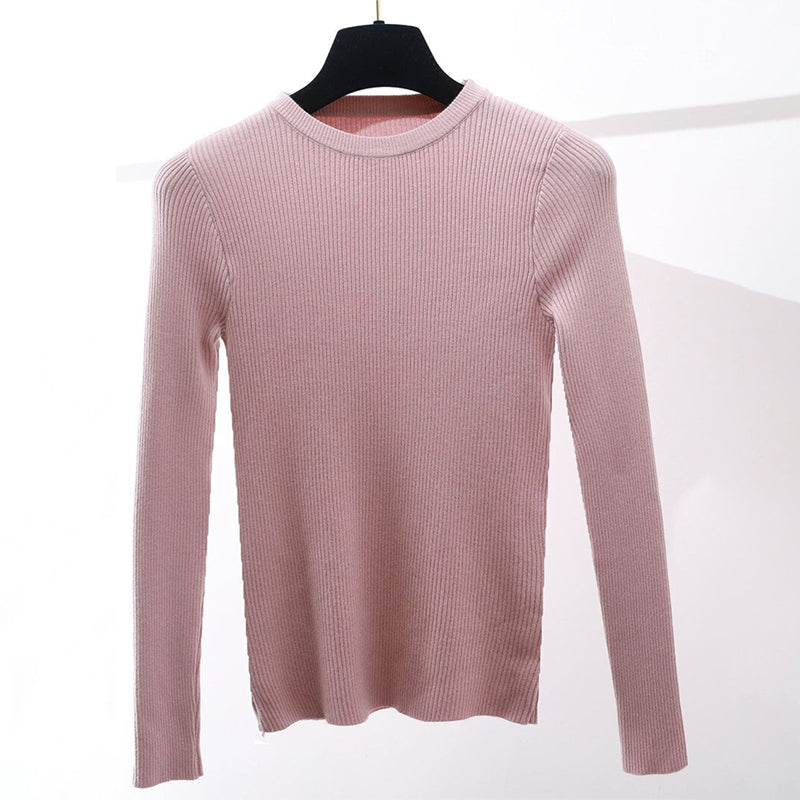 Slim Fit O-Neck Knitted Long Sleeve Pullover Sweaters 13